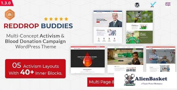 38011 Reddrop Buddies v1.3.1 – Multi-Concept Activism & Blood Donation Campaign WordPress Theme 