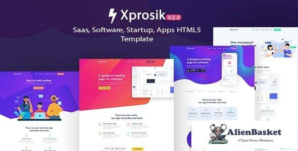 35104 Xprosik – Saas & Software App Landing Page Template 
