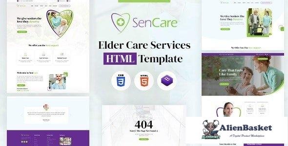 35174 SenCare - Elderly Home & Senior Care HTML Template 