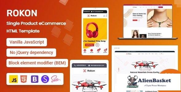 35399 Rokon - Single Product eCommerce HTML Template 