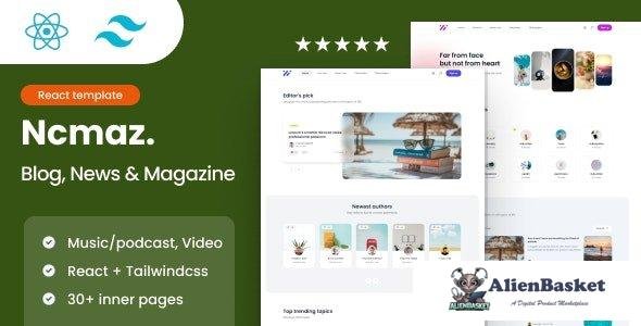 35424 Ncmaz - Blog, News Magazine React + RTL Template 