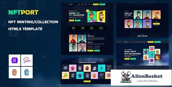 35584 Nftport - NFT Minting/Collection Landing Page HTML5 Template 