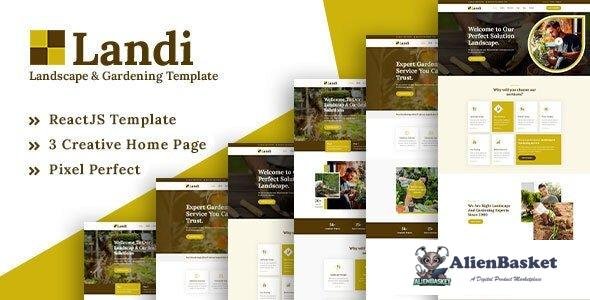 35687 Landi - Landscape Gardening ReactJS Template 