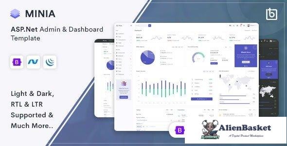 35811 Minia - ASP.Net Admin Dashboard Template 