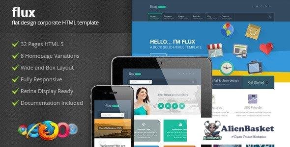 35895 Flux - Flat Corporate HTML Template 2 