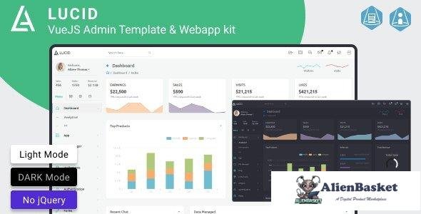 36021 Lucid - VueJS Admin Template & Webapp kit 