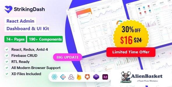 36796 StrikingDash v3.0.2 - React Admin Dashboard Template 