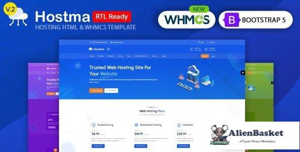 37221 Hostma v2.0 – Hosting HTML & WHMCS Template 