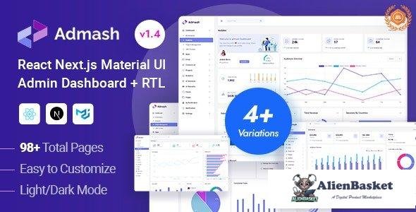 37475 Admash v1.4 - Material Design React Next Admin Dashboard Template 