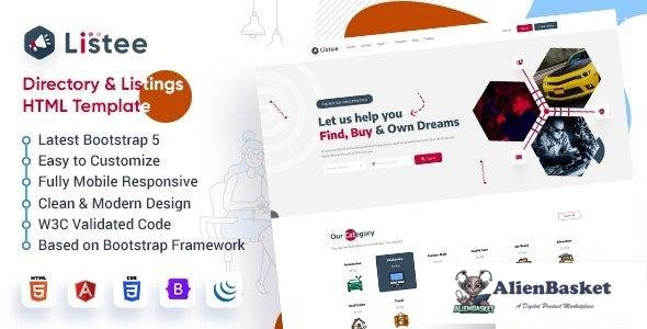 37498 Listee v1.0.6 - Classified Ads & Directory Listing Template (HTML + Angular + Vuejs + Reactjs)