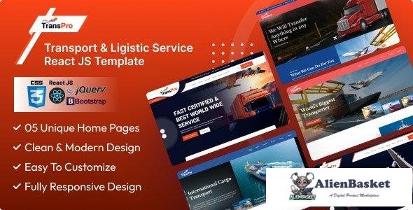 37567 TransPro v1.0.1 - Transport & Logistic Service React Js Template 