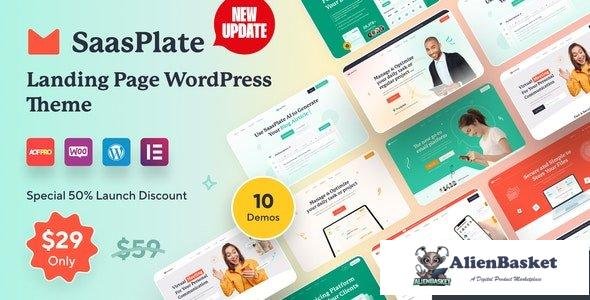 41436 SaasPlate v1.2.8 - Landing Page WordPress Theme 