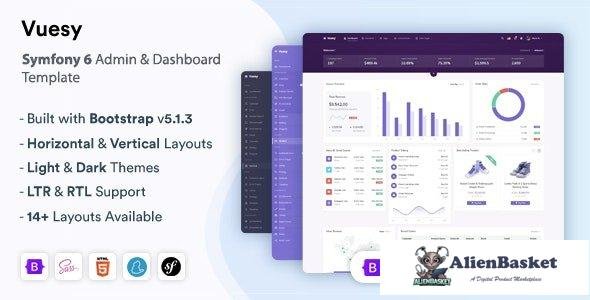 37649 Vuesy - Symfony Admin & Dashboard Template 