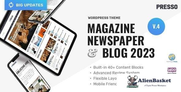 37933 PRESSO v4.0.0 - Modern Magazine / Newspaper / Viral Theme 