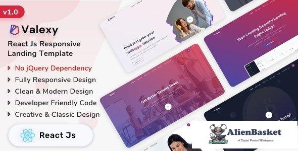 38040 Valexy - React Js Landing Page Template 