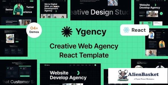 38354 Ygency - Web Design Agency React NextJs Template 