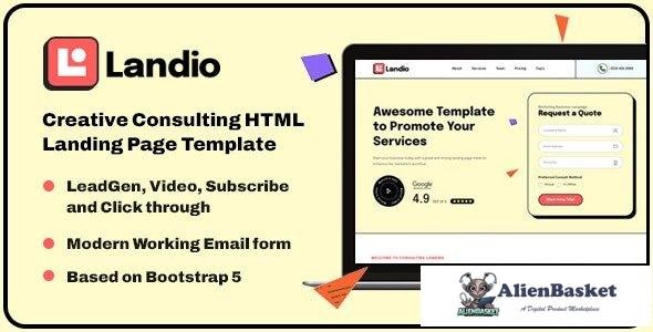 38393 Landio - Creative Startup Consulting HTML Landing Page Template 