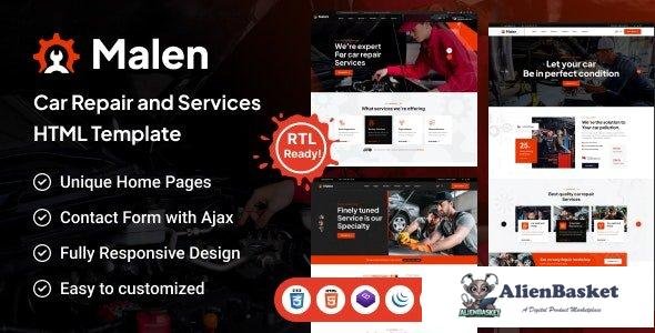 38492 Malen - Car Repair And Services HTML Template 