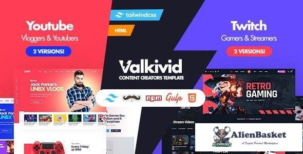 38630 Valkivid - Tailwind CSS Content Creators HTML Template 