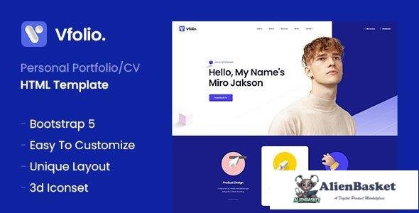 38762 Vfolio - Personal Portfolio/CV HTML Template 