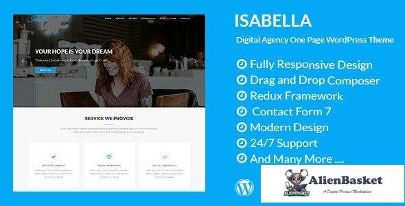 39069 Isabella v1.7 - Digital Agency One Page WordPress Theme 