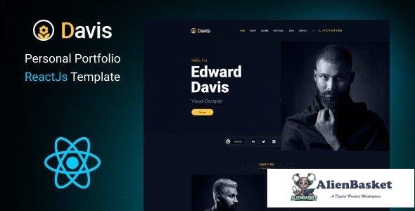 39092 Davis - Personal Portfolio ReactJs Template 