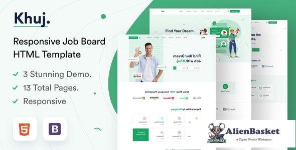 39179 Khuj - Job Board HTML Template 