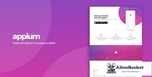 39329 Appium - App Landing Page Template 