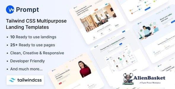 39504 Prompt v1.1.0 - Tailwind CSS Multipurpose Landing Page 