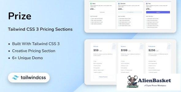 39505 Prize - Tailwind CSS 3 Pricing Sections 