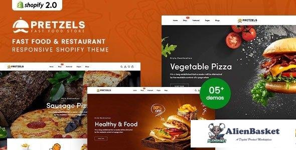 39506 Pretzels - Fast Food & Restaurant Responsive Shopify Theme 