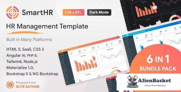 39835 SmartHR v3.9.7 - HRMS, Payroll, HR Project Management Admin Dashboard Html, Angular, PHP Boots