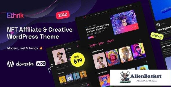 40219 Ethrik v2.1 - Creative & NFT Affiliate WordPress Theme 