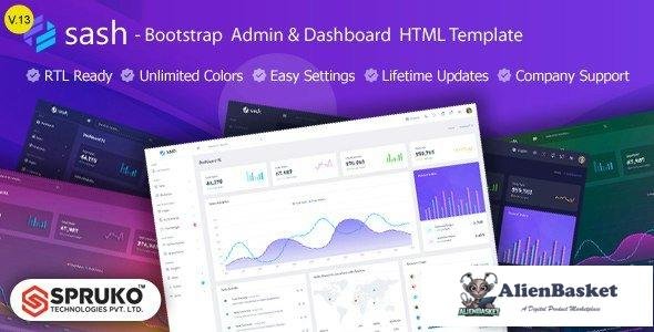 40404 Sash v13 - Bootstrap 5 Admin & Dashboard Template 