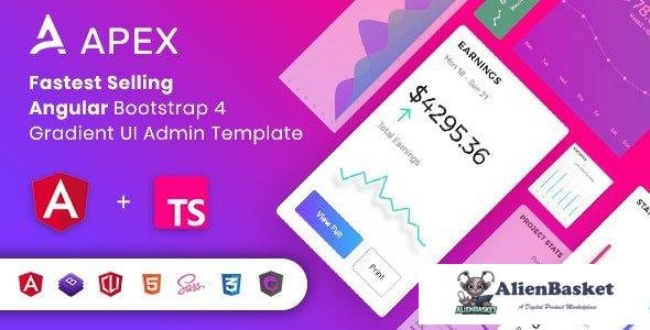 40599 Apex v14.0 - Angular 14+ & Bootstrap 4 HTML Admin Template 