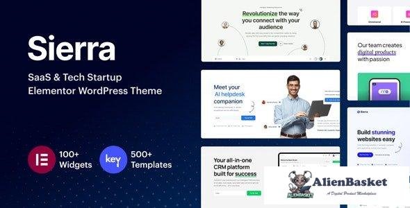 40764 Sierra v1.1 - SaaS & Tech Startup Elementor WordPress Theme 