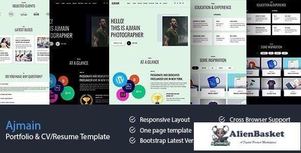 40781 Ajmain - Personal Portfolio/CV HTML Template 