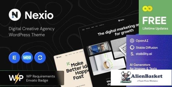 40981 Nexio v1.1 - Digital Creative Agency WordPress Theme + AI 