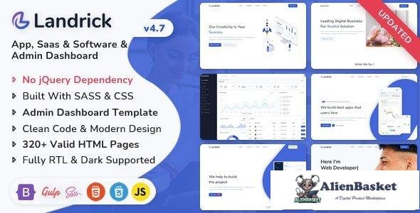 43643 Landrick v4.8 - Saas & Software Multipurpose Landing Page & Admin Dashboard Template 