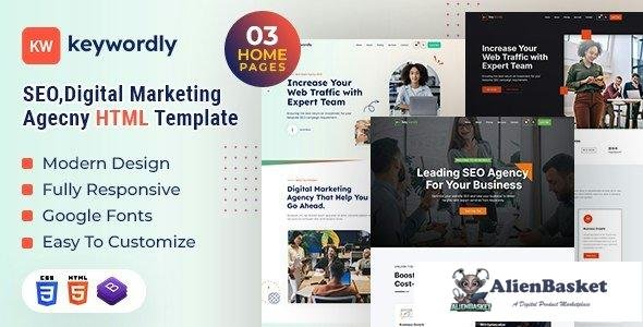 41143 Keywordly - Digital Marketing Agency HTML Template 