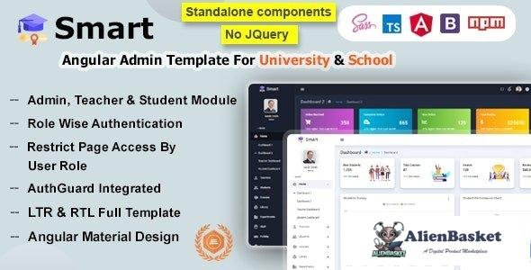 41475 Smart v13.0.0 - Angular 17+ Admin Dashboard Template for University, School & Colleges 