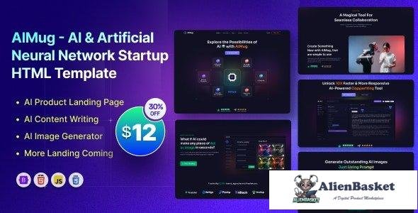 41611 AIMug - AI & Artificial Neural Network Startup Template 