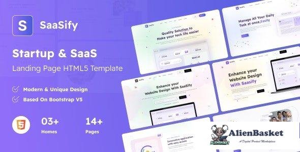 41640 Saasify - Startup & SaaS Landing Page HTML5 Template 