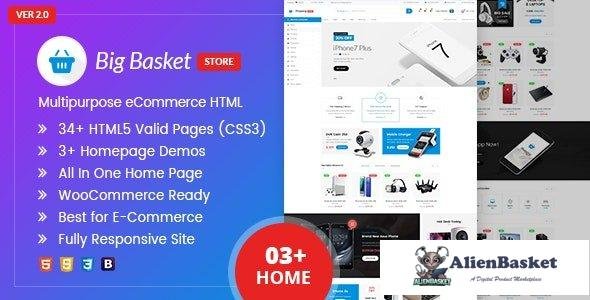 41793 Big Basket - Multipurpose e-commerce HTML Template 