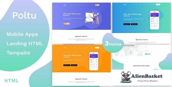 41870 Poltu - Mobile App Landing HTML Template 