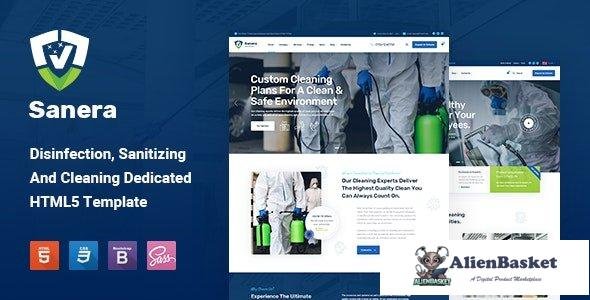 41884 Sanera - Sanitizing And Cleaning Services Template 