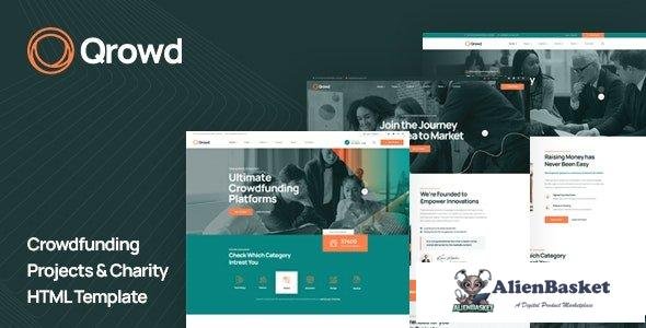 42109 Qrowd - Crowdfunding Projects & Charity HTML Template 