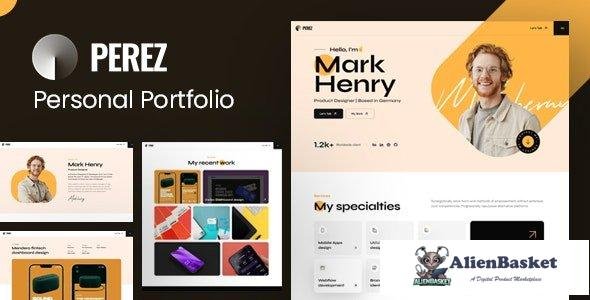 42334 Perez - Tailwind CSS Personal Portfolio Template 