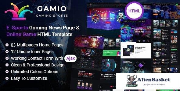 42388 Gamio – eSports and Gaming HTML Template 