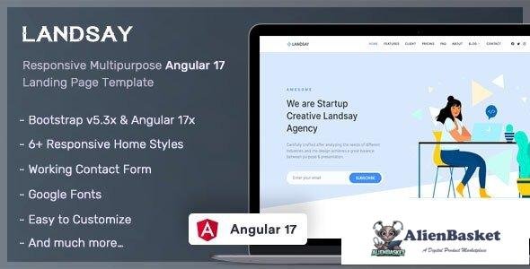 42549 Landsay v1.2.0 - Angular 17 Landing Page Template 